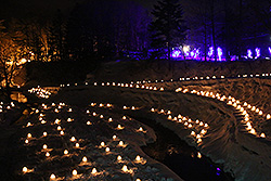 日本夜景遺産の湯西川温泉かまくら祭