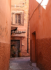 モロッコのマラケシュの住宅地