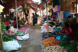 ミャンマーの市場