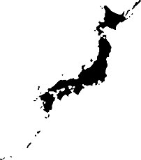 黒い日本地図