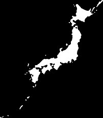 白い日本地図