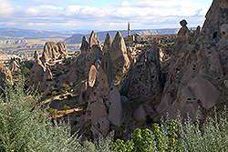 トルコの世界遺産カッパドキアの奇岩地帯