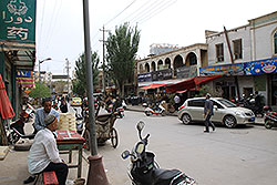カシュガルの職人街の街並み