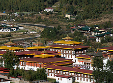 ブータンの国王の戴冠式が行われたタシチョ･ゾン全景