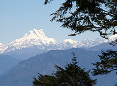 ブータンのドチェラ峠からのブータンヒマラヤ