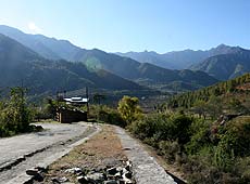 ブータンの田舎の風景
