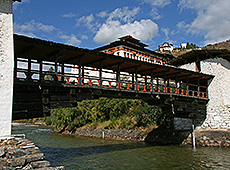 ブータンのカンチレバー橋とパロ・ゾン