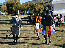 ブータンの国技弓道の弓道場