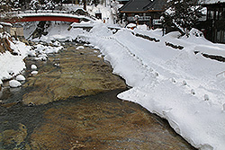 冬の湯西川温泉の湯西川