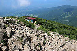 日本百名山の磐梯山山頂からの風景