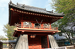 川越の喜多院の重要文化財の鐘楼門