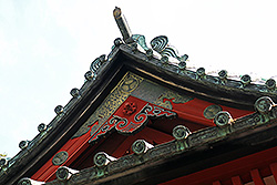 川越の喜多院の重要文化財仙波東照宮の屋根