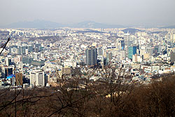 韓国のソウルの街並み