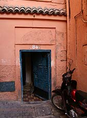 モロッコのマラケシュのメディナにある住宅