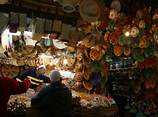モロッコのマラケシュのフナ広場のお店