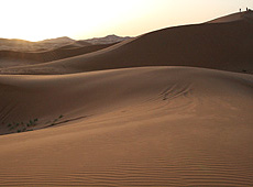 モロッコのサハラ砂漠の朝