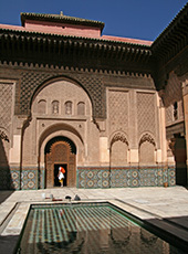 モロッコのマラケシュのアリー・ブン・ユースフ・マドラサ
