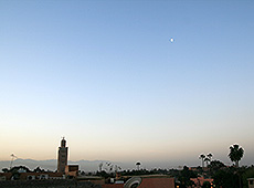 モロッコのマラケシュの夜明け
