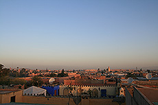 モロッコの早朝の街並み