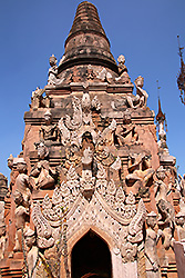 ミャンマーのカックー遺跡の仏塔