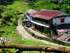 ネパールのヒマラヤ山中の家