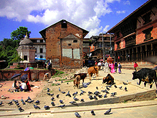 ネパールの首都カトマンズの寺