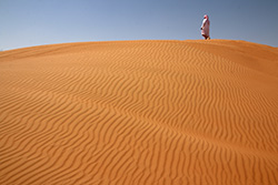 オマーンのワヒバ砂漠の砂丘