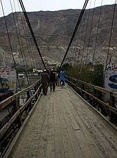 パキスタンのギルギットの吊り橋