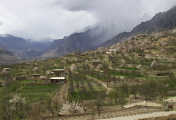 パキスタンのフンザの谷の段々畑