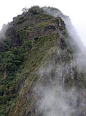 ペルーの世界遺産マチュピチュ遺跡のワイナピチュ