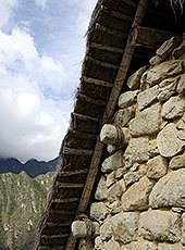 ペルーの世界遺産マチュピチュ遺跡の小屋