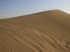 ペルーのイカの砂漠の砂丘