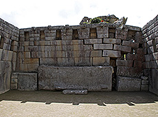 ペルーの世界遺産マチュピチュ遺跡の神殿