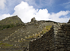 ペルーの世界遺産マチュピチュ遺跡の石段