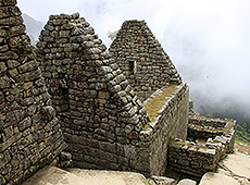 ペルーの世界遺産マチュピチュ遺跡の住居跡