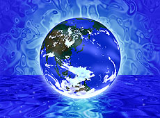 水と地球のCG