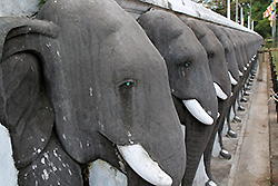 スリランカの世界遺産ルワンウェリ・セヤ大塔の象の彫刻