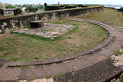  スリランカの世界遺産ゴールの城塞の砲台 