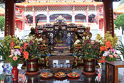 台湾の文武廟の祭壇