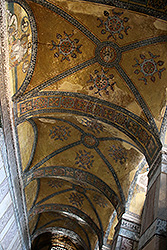 トルコの世界遺産アヤソフィアの天井