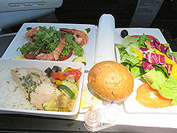 トルコ航空のコンフォートクラスの機内食