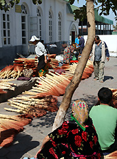 ウズベキスタンの市場シャブバザール
